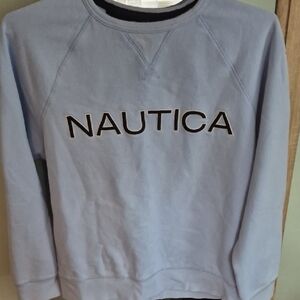 Nautica Pale Blue Logo Crewneck Sweatshirt